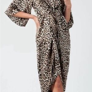 Lucca Couture Asymmetrical Brown and Black Dress